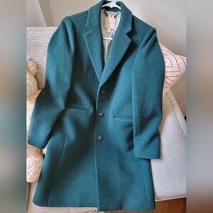 J crew wool blend coat size 2 in green
